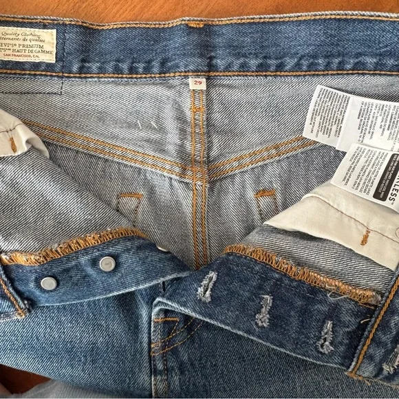 Levi's Raw Edge Denim Mini Skirt - Picture 4 of 6